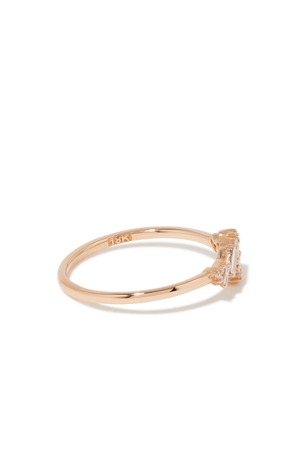 Diamond Band in 18kt Rose Gold